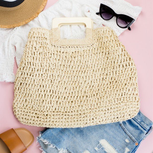 Oversized Straw Tote - Robbi & Angel