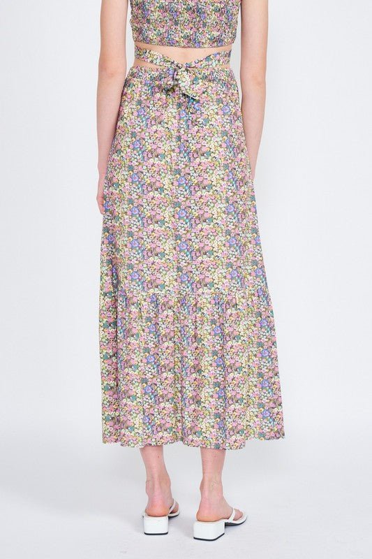BUTTON UP FLORAL MAXI SKIRT - Robbi & Angel