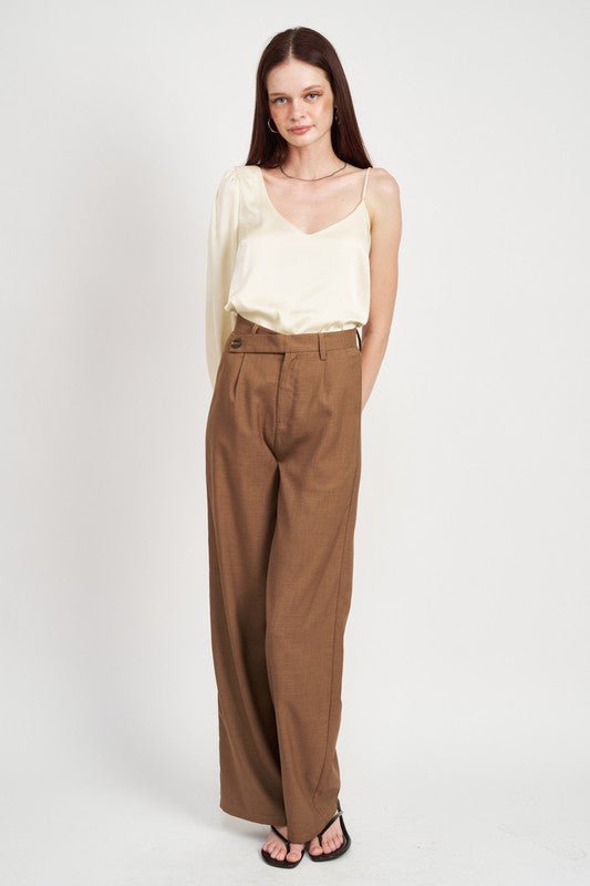 ONE SHOULDER BLOUSE WITH SPAGHETTI STRAP - Robbi & Angel