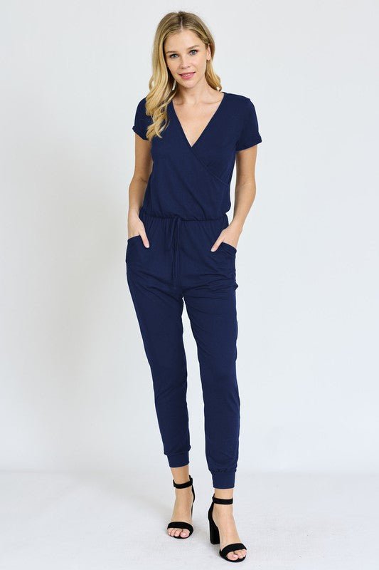 Casual Short Sleeve Jumpsuit - On-the-Go Style! - Robbi & Angel
