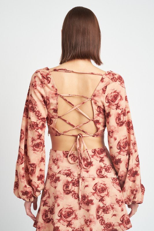 LONG SLEEVE SWEETHEART CROPPED TOP - Robbi & Angel