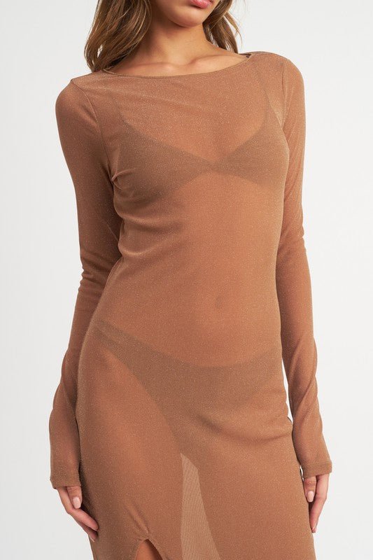 GLITTER MESH MAXI DRESS - Robbi & Angel