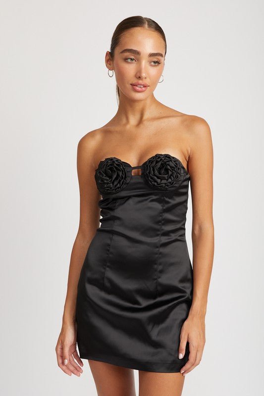 ROSETTE BUST MINI DRESS - Robbi & Angel