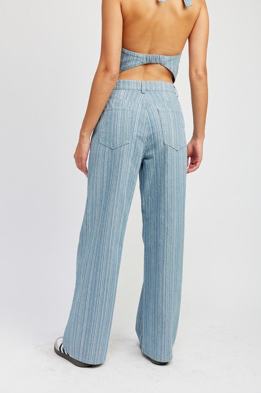MID RISE WIDE LEG PANTS - Robbi & Angel