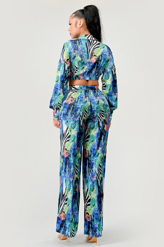 Tropical Mirage Palazzo Set - Robbi & Angel