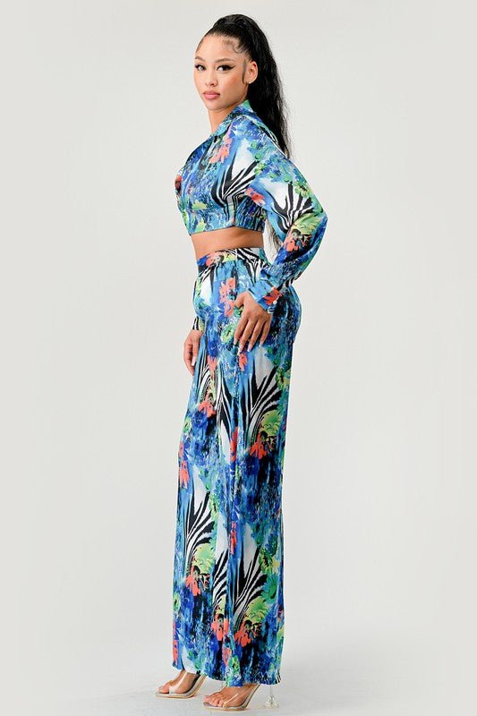Tropical Mirage Palazzo Set - Robbi & Angel
