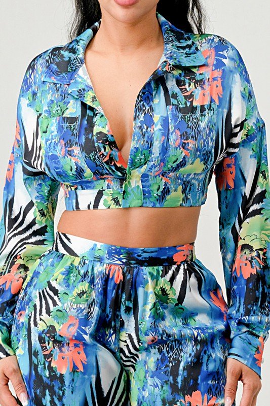 Tropical Mirage Palazzo Set - Robbi & Angel