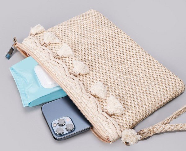 Naya Crochet Tassel Clutch - Robbi & Angel