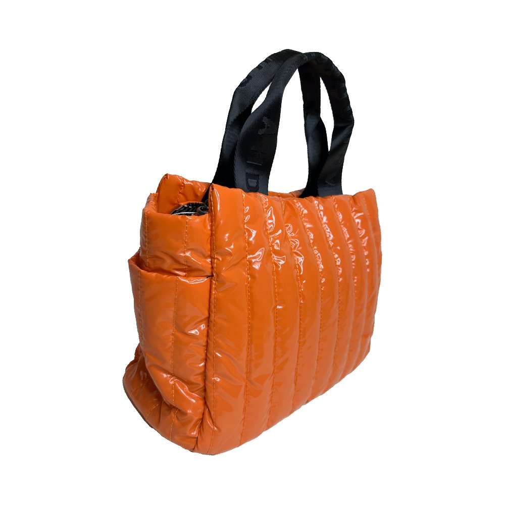 Rosie Quilted Tote w/Black Resin Chain & 2" Adjustable Solid - Robbi & Angel