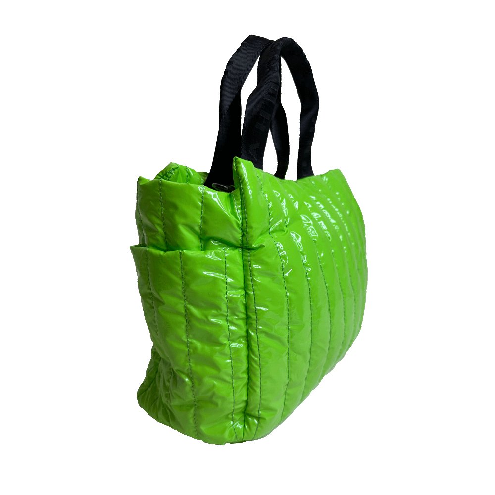 Rosie Quilted Tote w/Black Resin Chain & 2" Adjustable Solid - Robbi & Angel