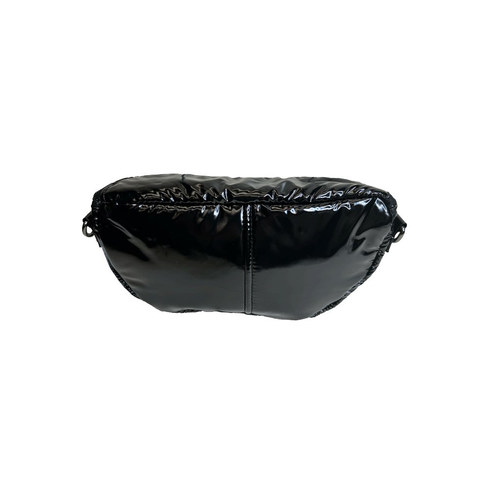 Rachel Double Pocket Puffy Sling/Waist Bag w/Black Resin Cha - Robbi & Angel