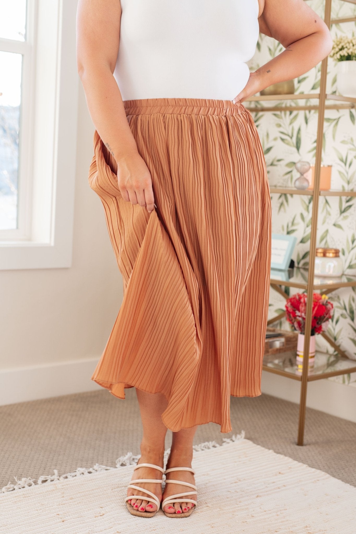 Are You Talking to Me Pleated Midi Skirt - Robbi & Angel