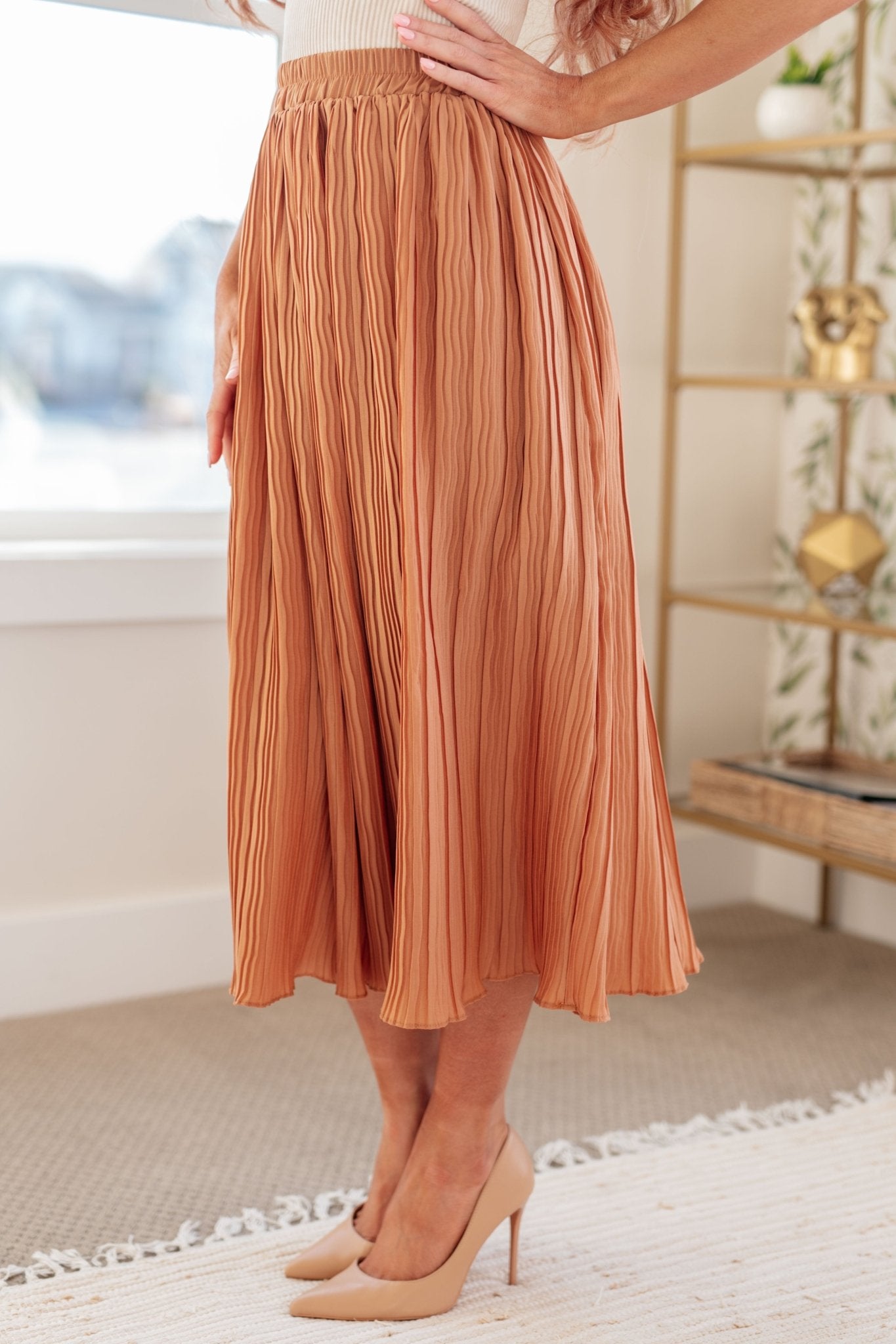 Are You Talking to Me Pleated Midi Skirt - Robbi & Angel