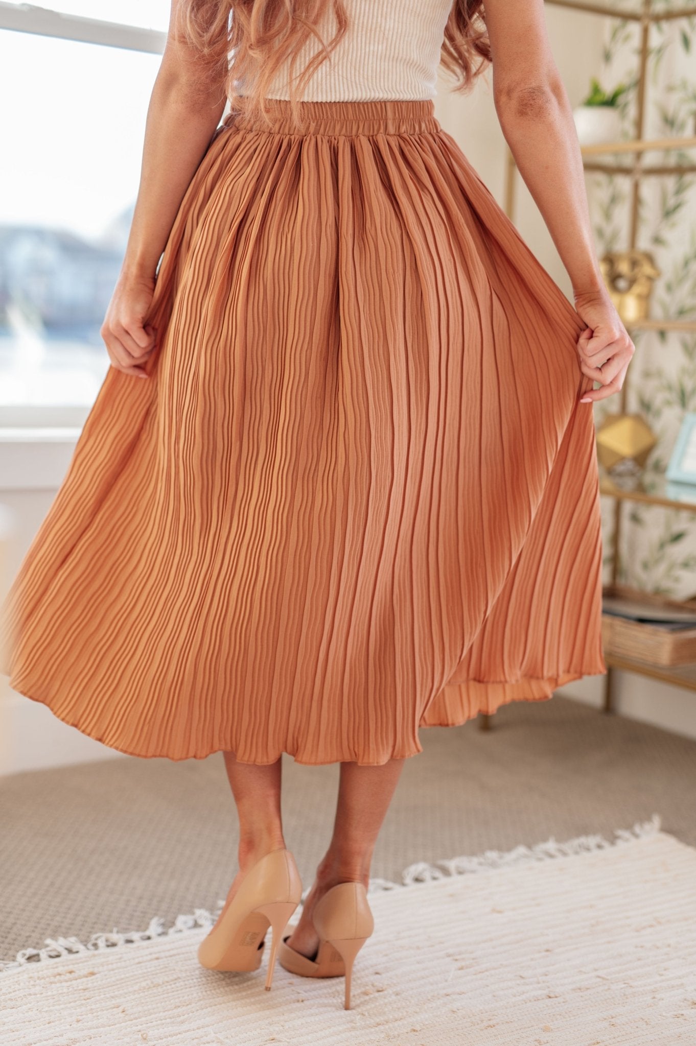 Are You Talking to Me Pleated Midi Skirt - Robbi & Angel
