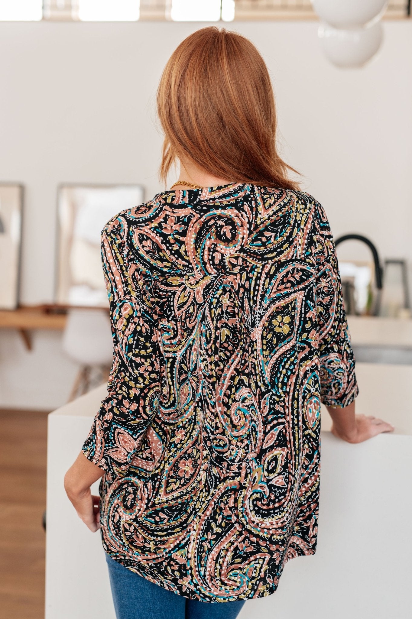 I Think Different Top Teal Paisley - Robbi & Angel