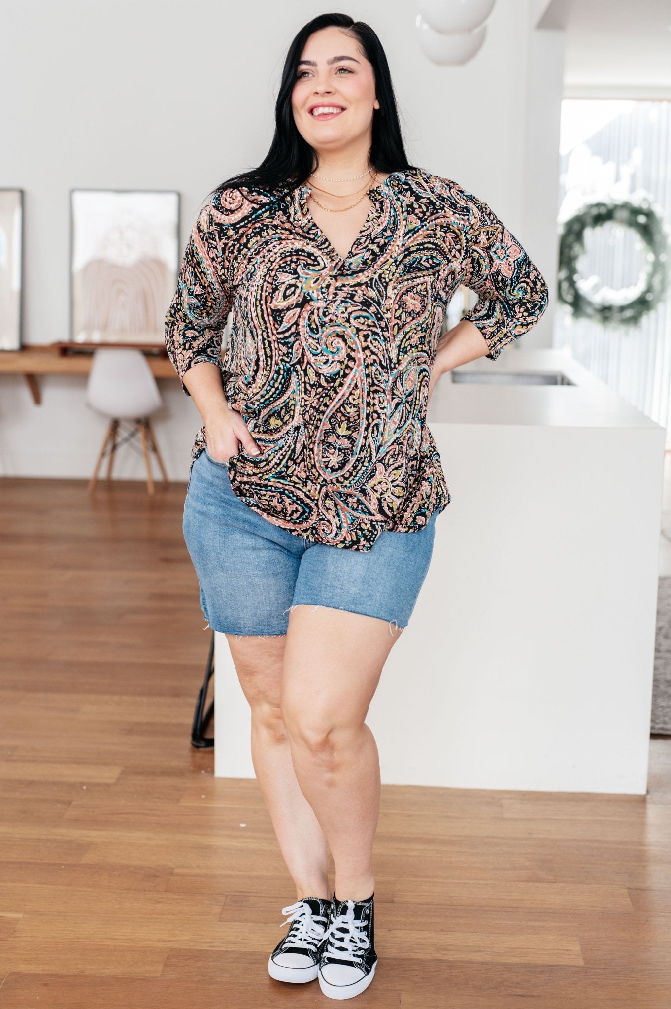 I Think Different Top Teal Paisley - Robbi & Angel