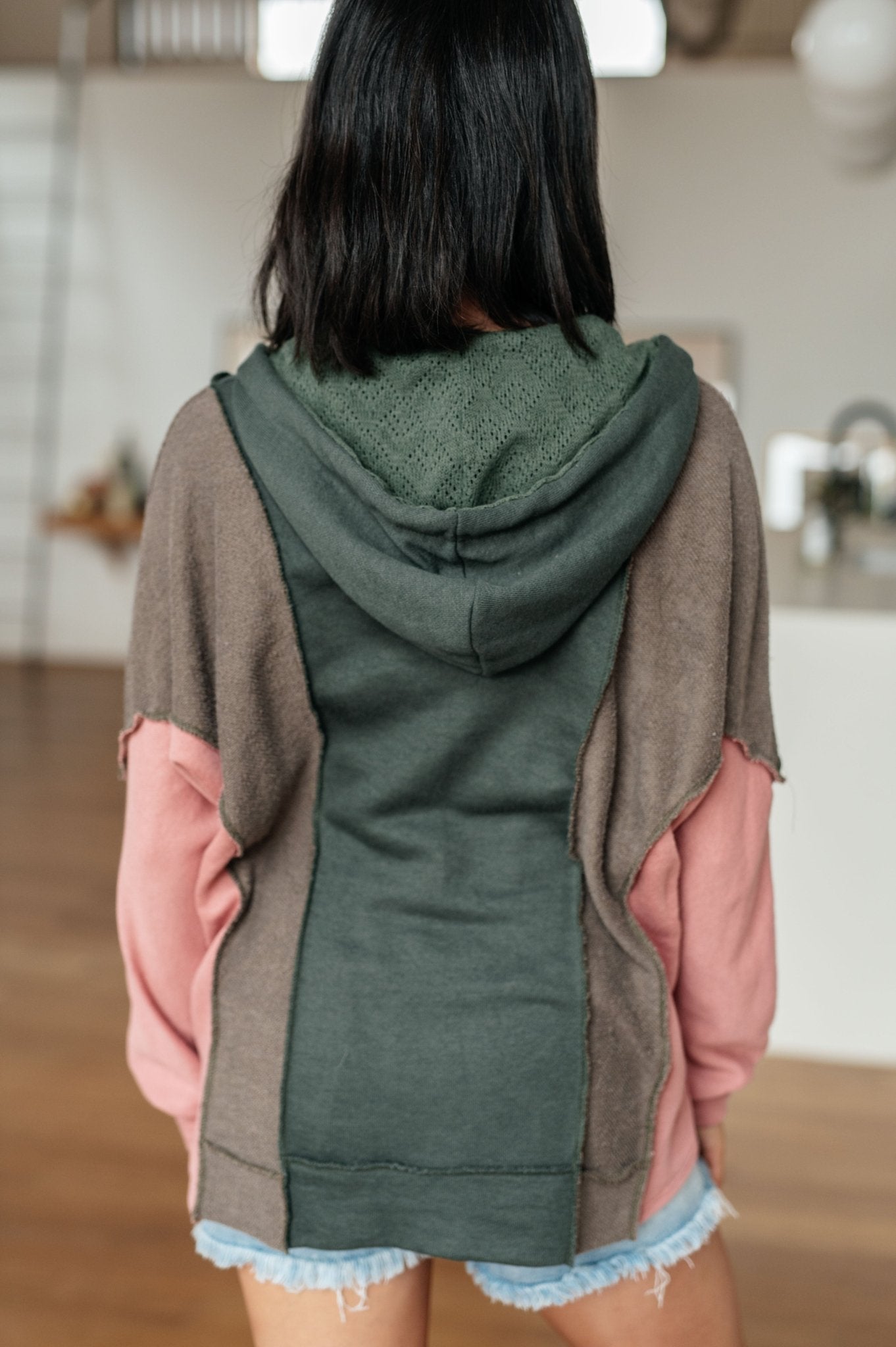 Message Me Back Color Block Hoodie - Robbi & Angel