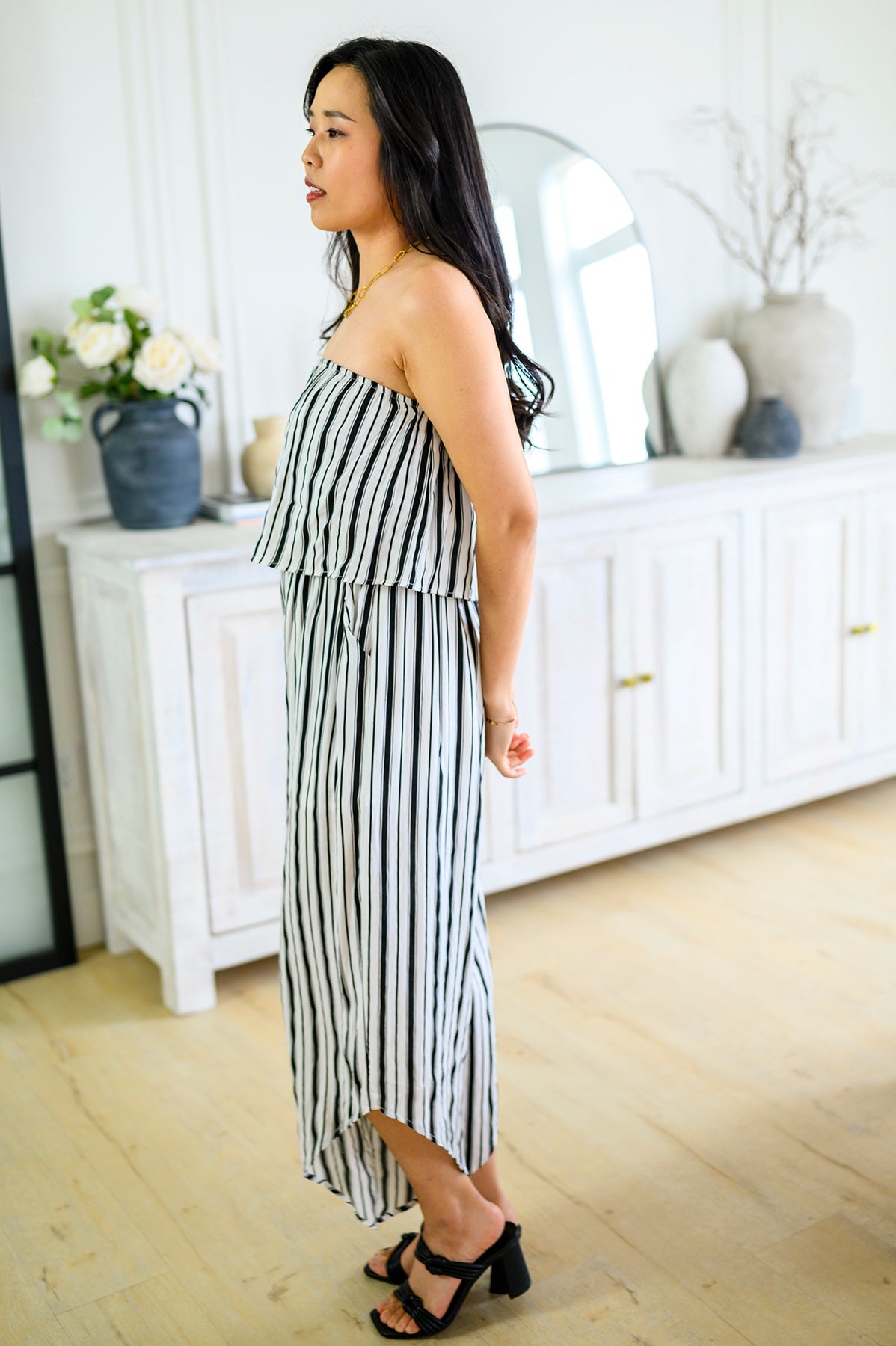 Modern Stripes Sleeveless Jumpsuit - Robbi & Angel