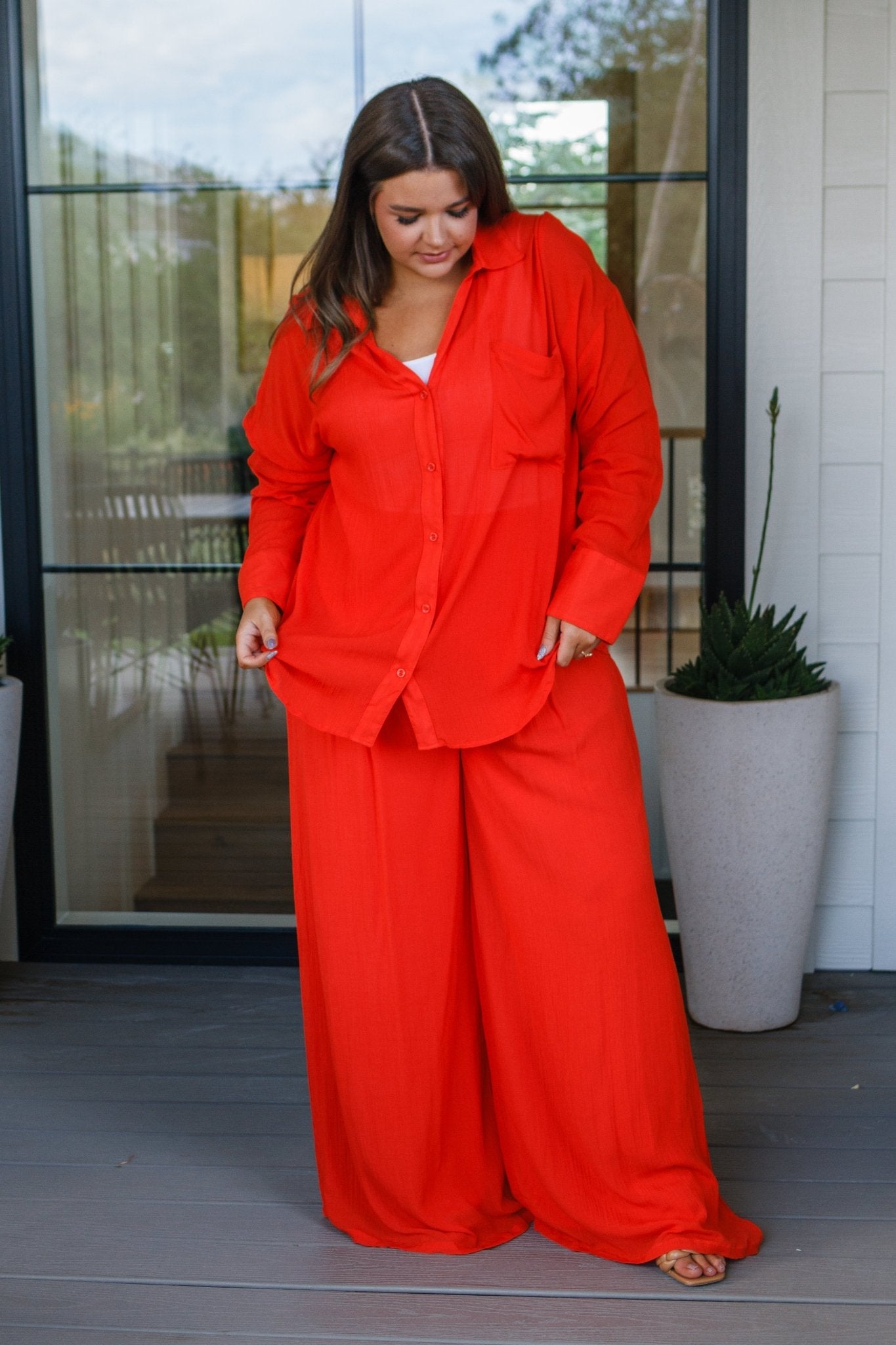Not So Subtle Button Down Top - Robbi & Angel