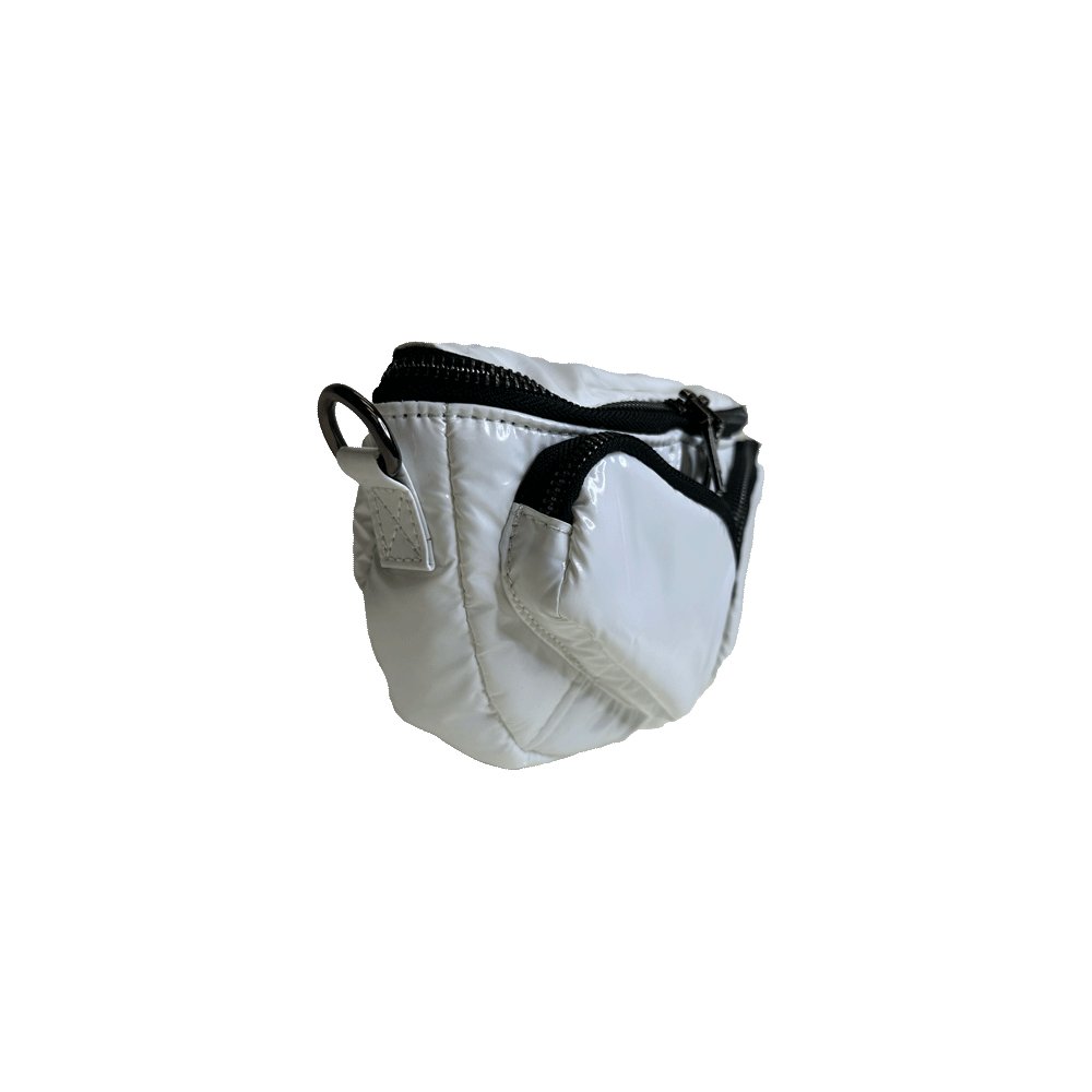 Rachel Double Pocket Puffy Sling/Waist Bag w/Black Resin Cha - Robbi & Angel