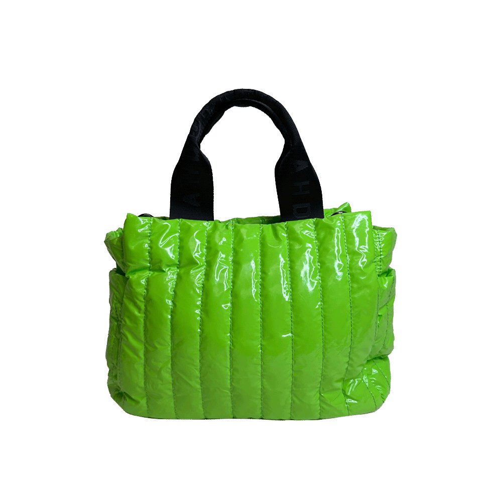 Rosie Quilted Tote w/Black Resin Chain & 2" Adjustable Solid - Robbi & Angel