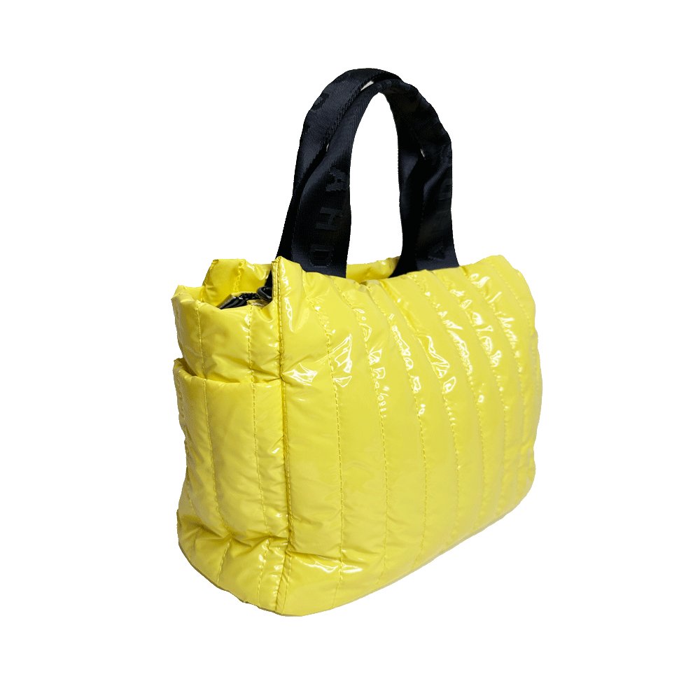 Rosie Quilted Tote w/Black Resin Chain & 2" Adjustable Solid - Robbi & Angel