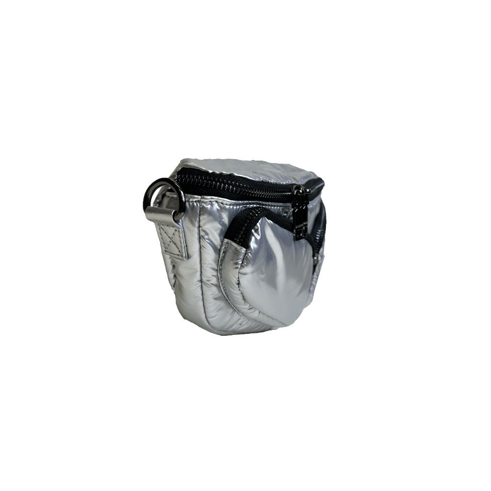 Rachel Double Pocket Puffy Sling/Waist Bag w/Black Resin Cha - Robbi & Angel