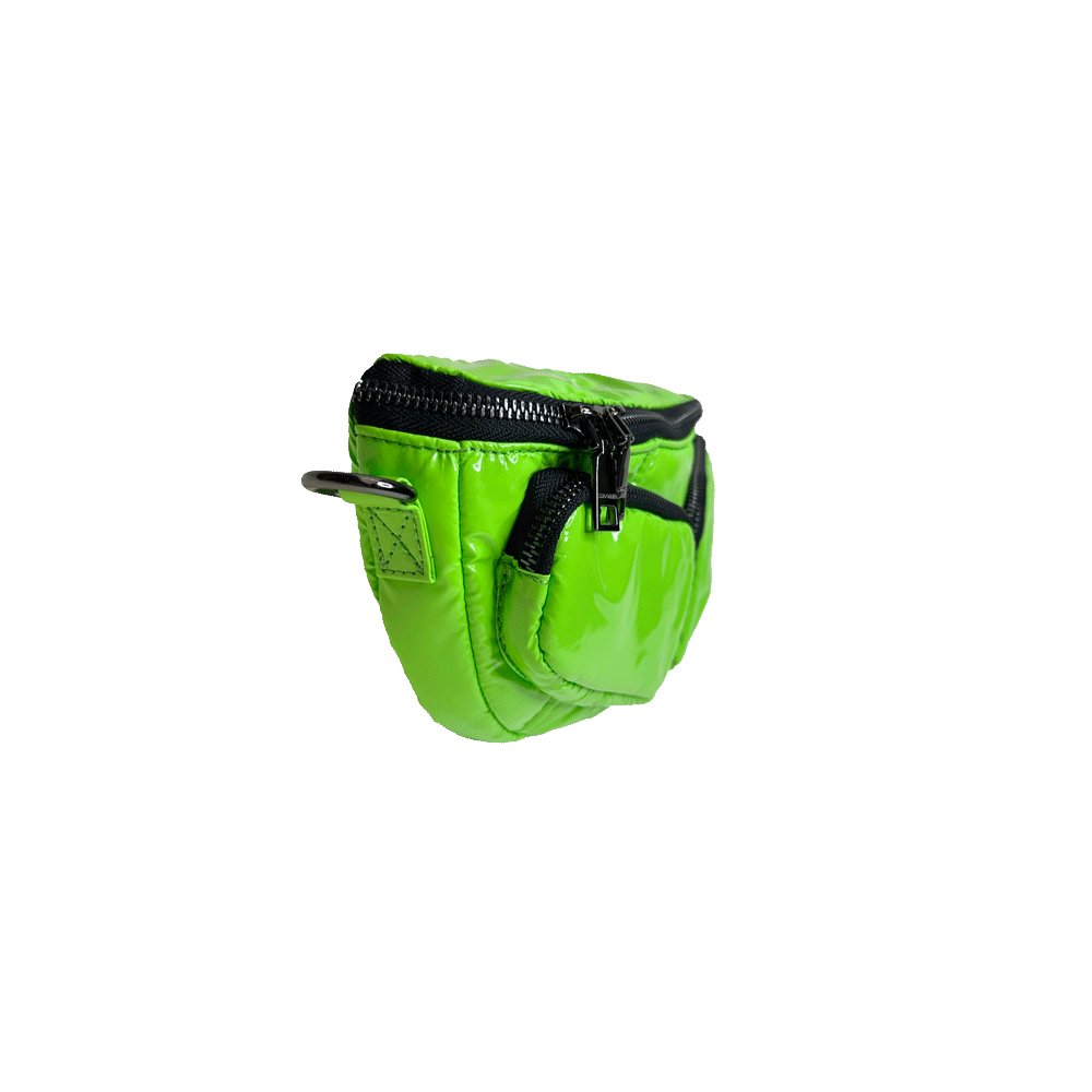 Rachel Double Pocket Puffy Sling/Waist Bag w/Black Resin Cha - Robbi & Angel