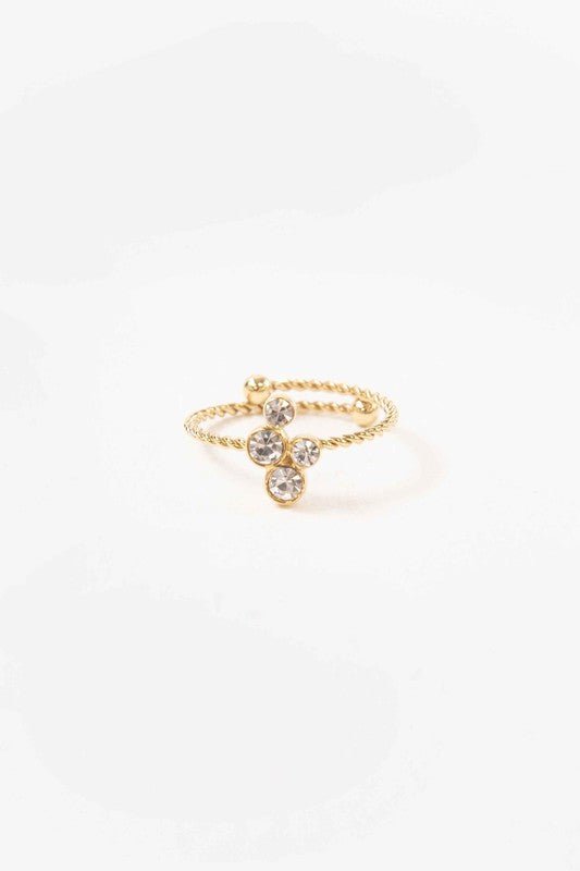 Crystal Bubble Adjustable Ring - Robbi & Angel