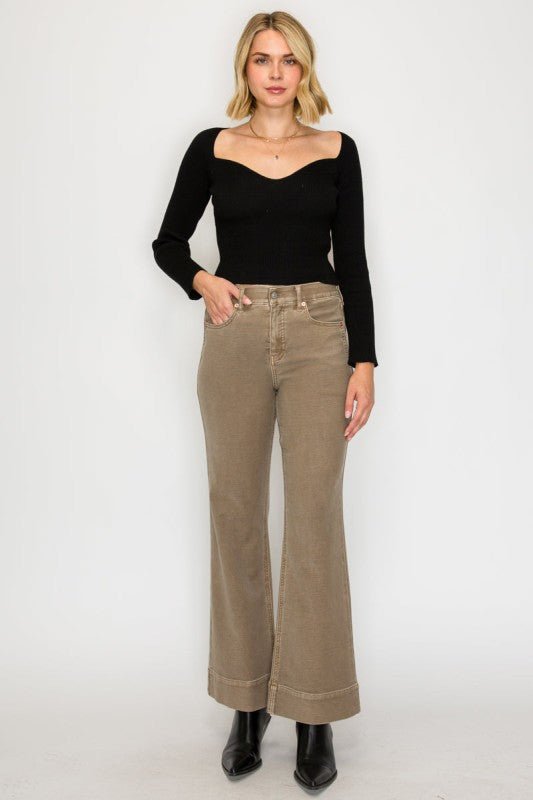 TUMMY CONTROL HIGH RISE HOLLY FLARE PANTS - Robbi & Angel