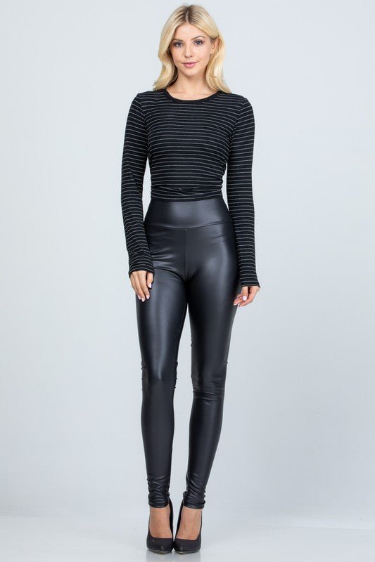 High waist PU leather leggings - Robbi & Angel