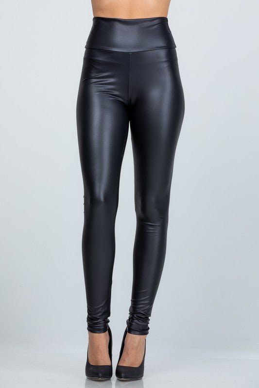 High waist PU leather leggings - Robbi & Angel