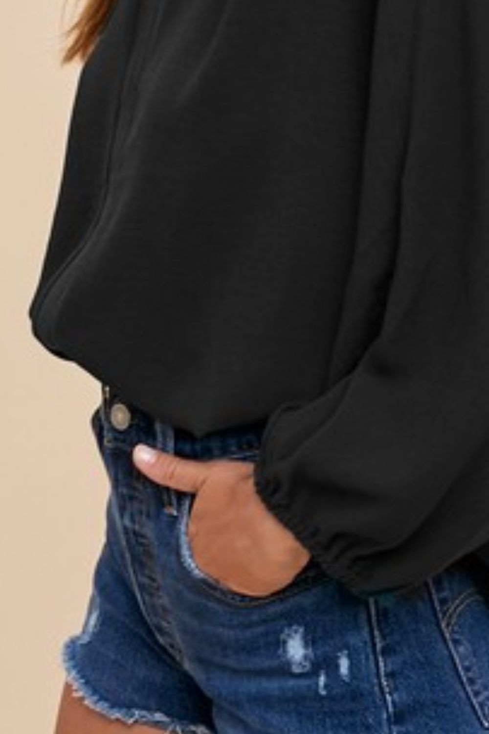 Annie Wear Notched Batwing Sleeve Blouse - Robbi & Angel