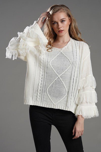 Fringe knit sweater - Robbi & Angel