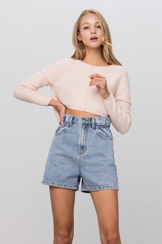 HIGH WAIST ELASTIC BANDED SHORTS - Robbi & Angel