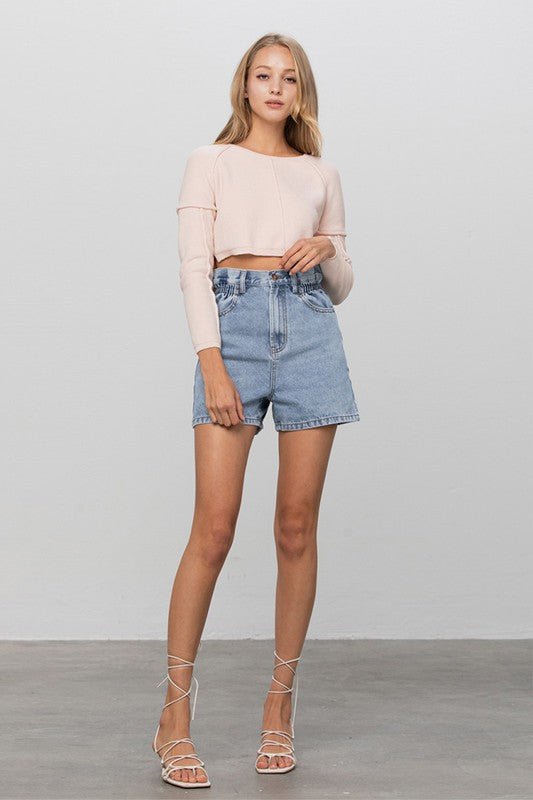 HIGH WAIST ELASTIC BANDED SHORTS - Robbi & Angel