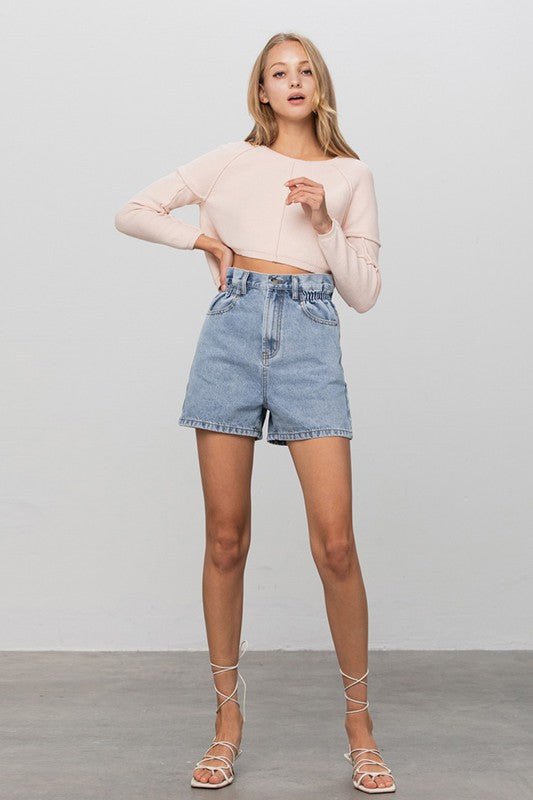 HIGH WAIST ELASTIC BANDED SHORTS - Robbi & Angel