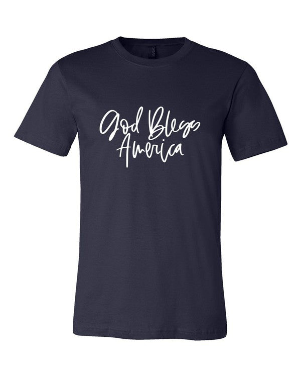 God Bless America Crew Neck Softstyle Tee - Robbi & Angel