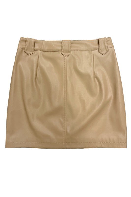 Western contrast pleather mini skirt - Robbi & Angel