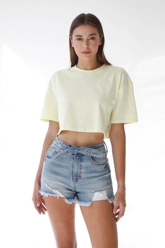 FRONT RIBBON TIE DETAIL SHORTS - Robbi & Angel