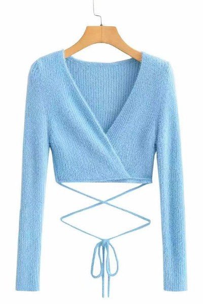 Fuzzy crop top sweater - Robbi & Angel