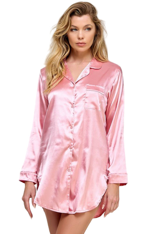 Kimberly Satin Sleepshirt