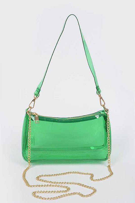 Transparent Clear Convertible Shoulder Bag - Robbi & Angel