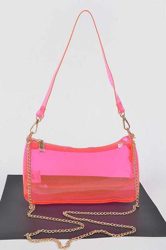 Transparent Clear Convertible Shoulder Bag - Robbi & Angel