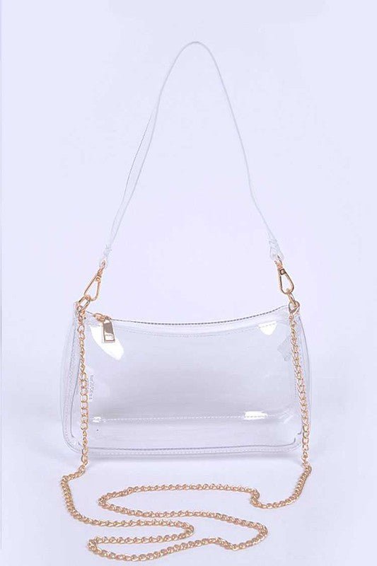 Transparent Clear Convertible Shoulder Bag - Robbi & Angel