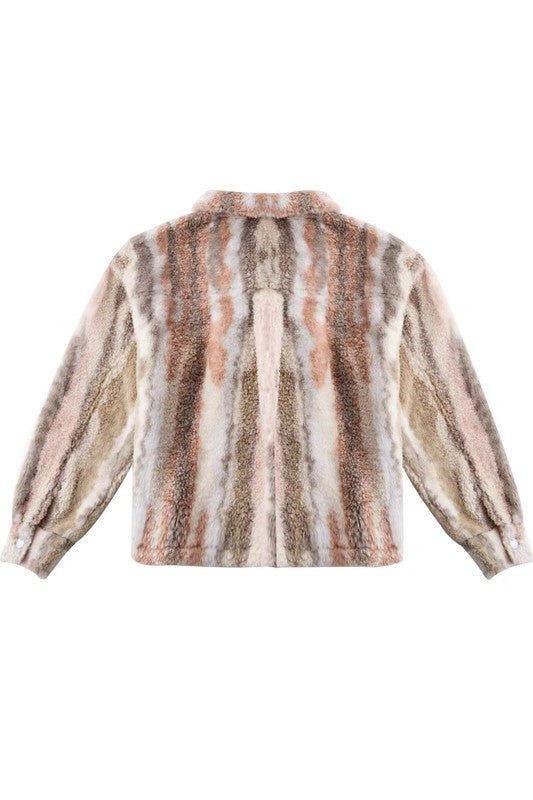 Marble printed sherpa jacket - Robbi & Angel