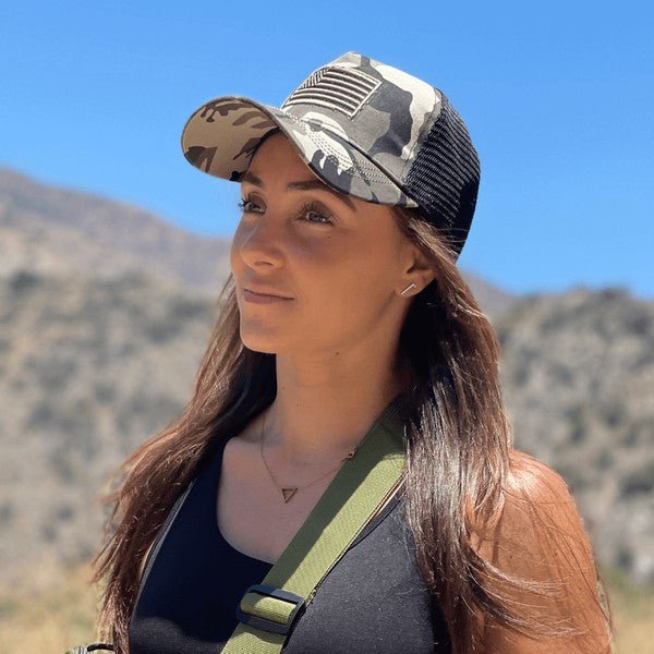 American Flag Unisex Trucker Hat - Robbi & Angel