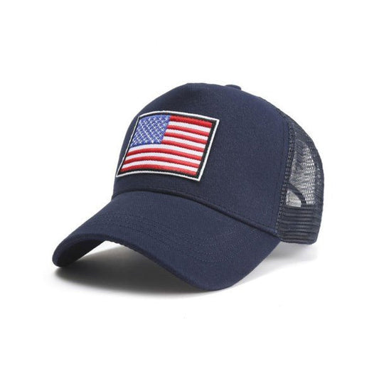 American Flag Unisex Trucker Hat - Robbi & Angel