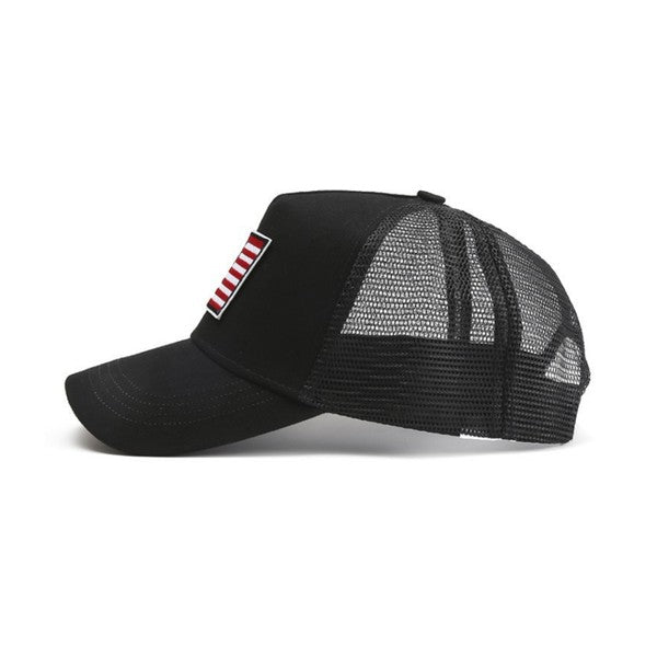 American Flag Unisex Trucker Hat - Robbi & Angel