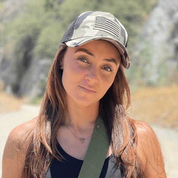American Flag Unisex Trucker Hat - Robbi & Angel